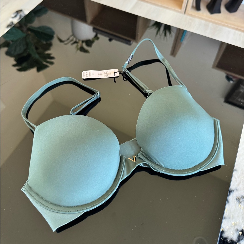 VICTORIA'S SECRET Green Pushup Bra 32C  NEW